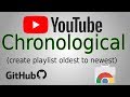 YouTube Chronological Order chrome extension