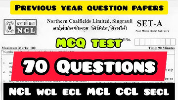 NCL Mining Sirdar Previous year Questions Paper 2019#ecl#miningsirdar #wcl #ncl #sirdar #coal #ccl