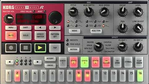 Korg iElectribe for iPhone ($15 ER-1 Electribe) - w iOS AUv3 polish (verb & comps, saturation)