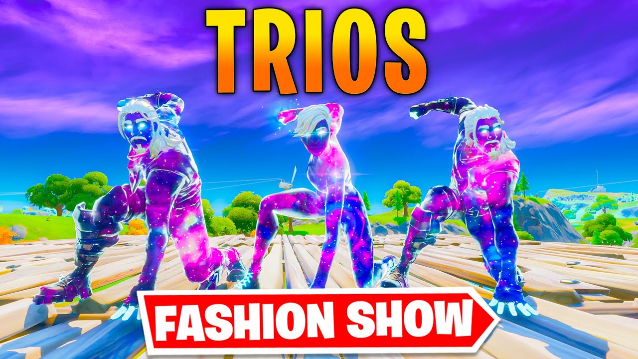 *TRIOS* Fortnite Fashion Show! FIRE Skin Competition! Best COMBO WINS!