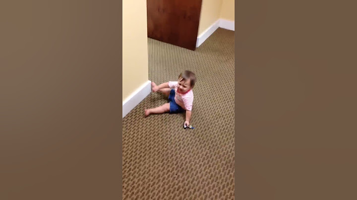 Baby runs into wall learning to walk