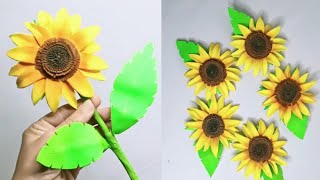 Diy foam Sunflower for Room Decoration | Diy foam flower making at home | Hand made flower craft