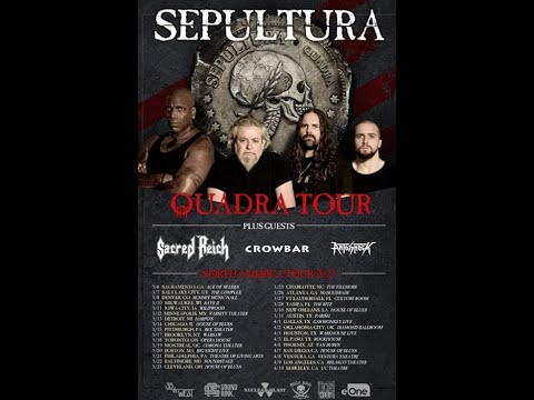 Sepultura‘s North American tour w/ Sacred Reich, Crowbar, Art Of Shock tour 2021..!