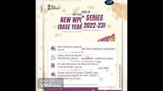 New WPI Series Base Year 2022- 23 #generalstudiesforupsc #pcs... #shorts #indianeconomy