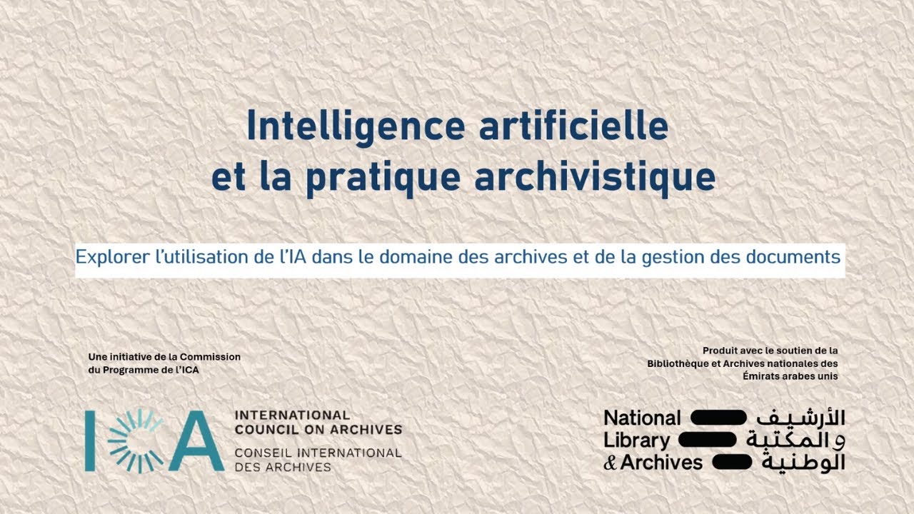 IA et pratique archivistique - IA et la préservation numérique (2/8)