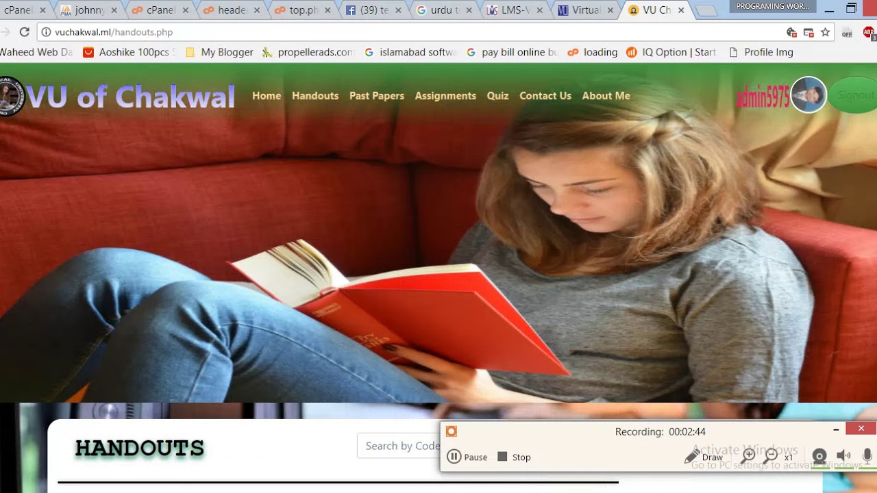 how to BS IT study scheme and how to download Handouts - YouTube