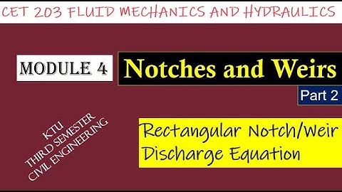 Discharge through Rectangular Notch or Weir