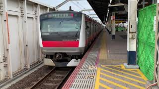 JR京葉線舞浜駅を入線.通過.発車する列車パート3。
