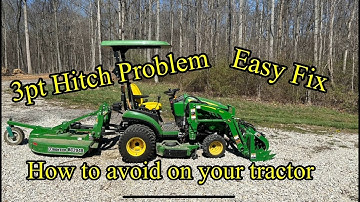 John Deere 1025R 3pt Hitch Problem EZ Fix
