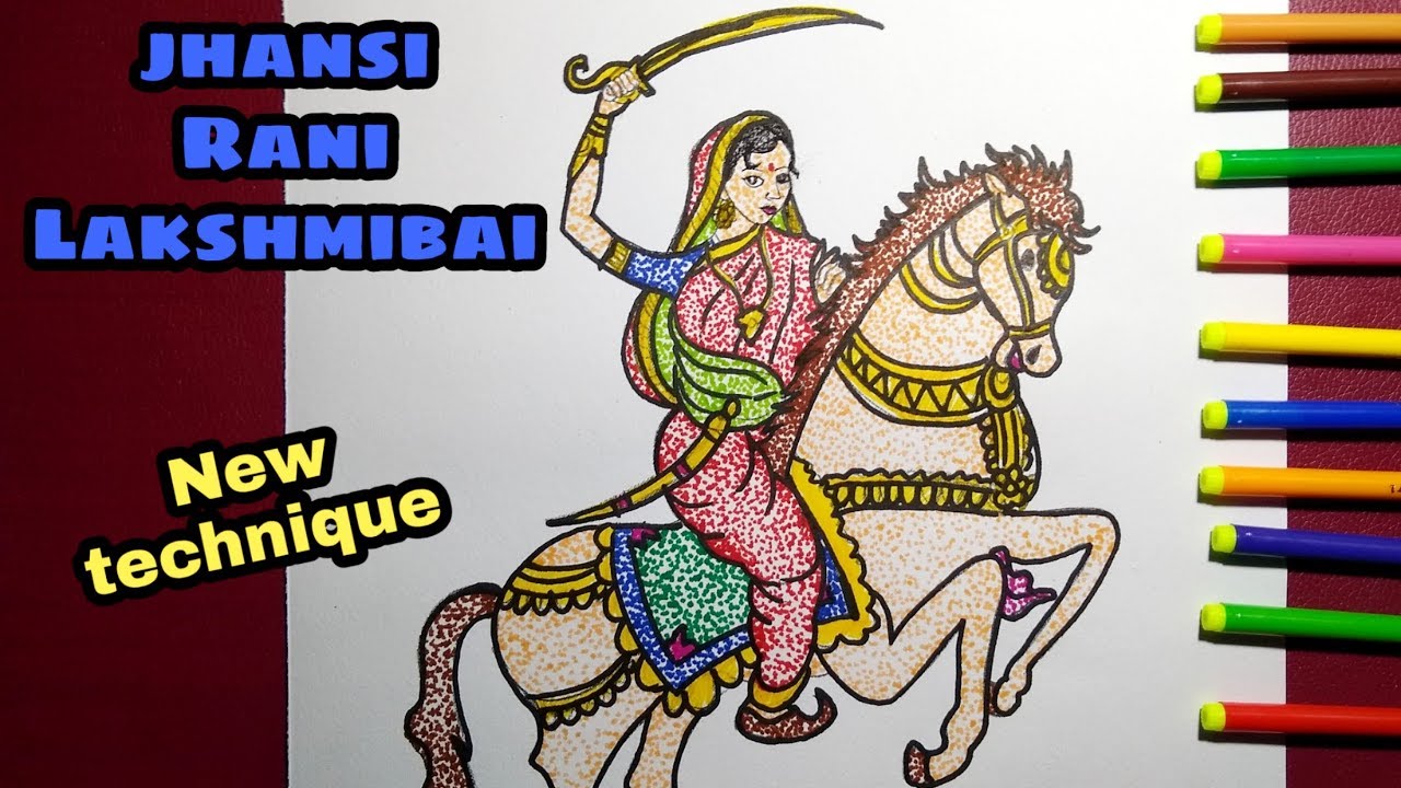 Jhansi Rani Laxmi Bai Drawing With Pencil Sketch / Step by Step/Freedom  Fighter / lndependence day - YouTube