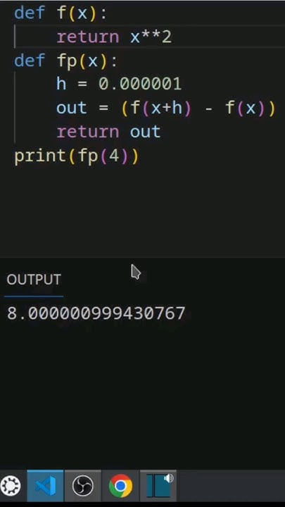 7 Line Derivative In Python - YouTube