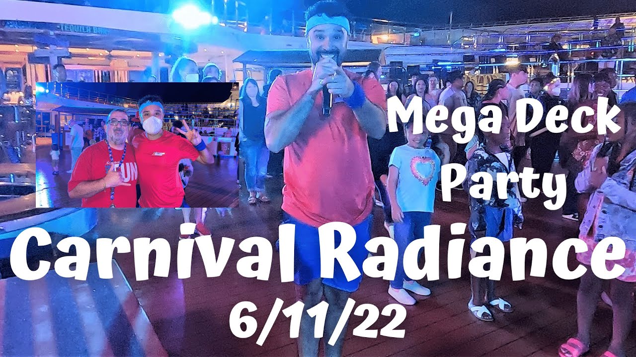 CARNIVAL RADIANCE CRUISE | MEGA DECK PARTY | GABE YOUR CRUISE DIRECTOR