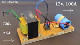 12V 100A DC from 220v AC for High Current DC Motor - Power Supply from UPS Transformer