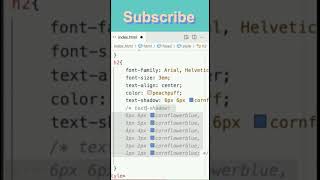 CSS text shadow #shorts #css #html #html #css #shadow #webdesign #shorts #htmlcss