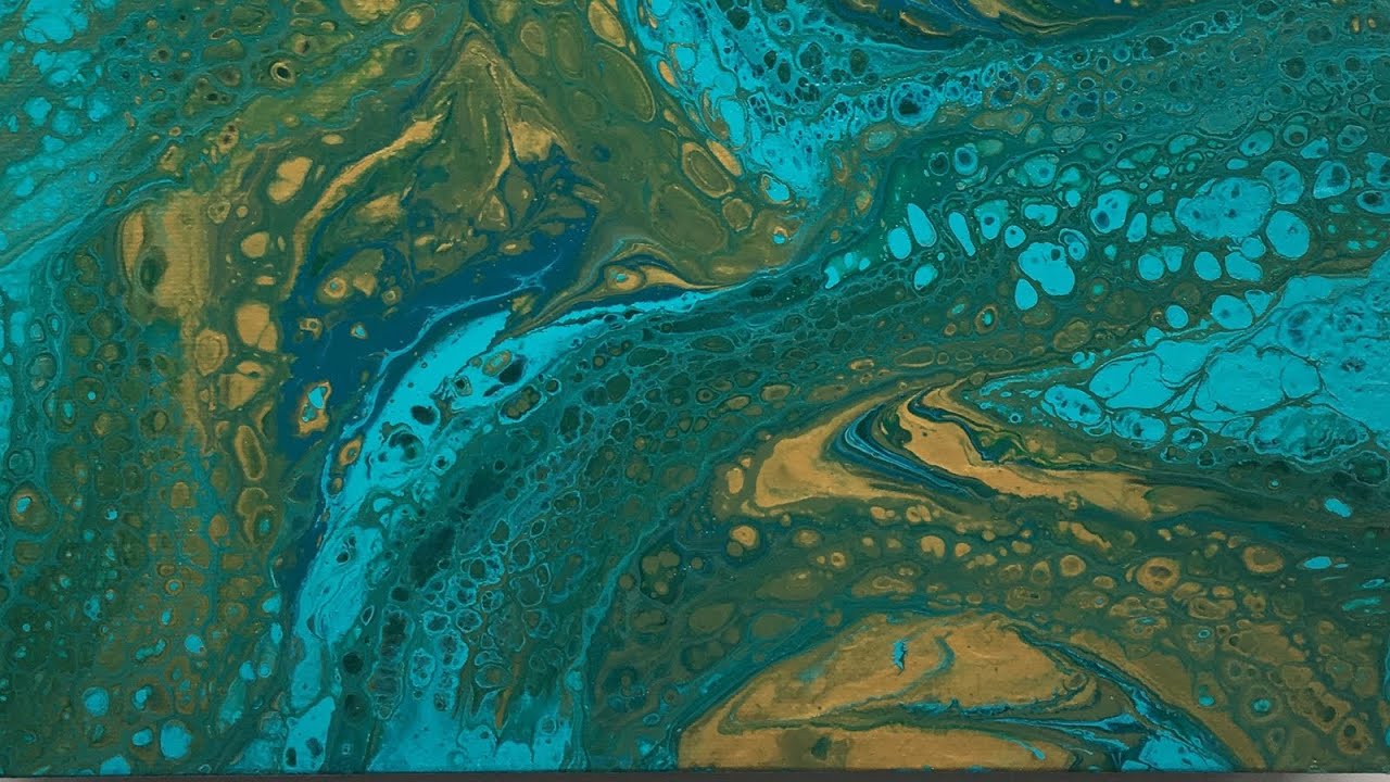 Acrylic Pouring #10: 3 cups with Negative Space and...? 😊 - YouTube