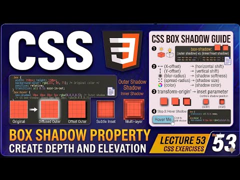 Master CSS box-shadow in 1 Video (Inner vs Outer Shadow) | CSS Course #53