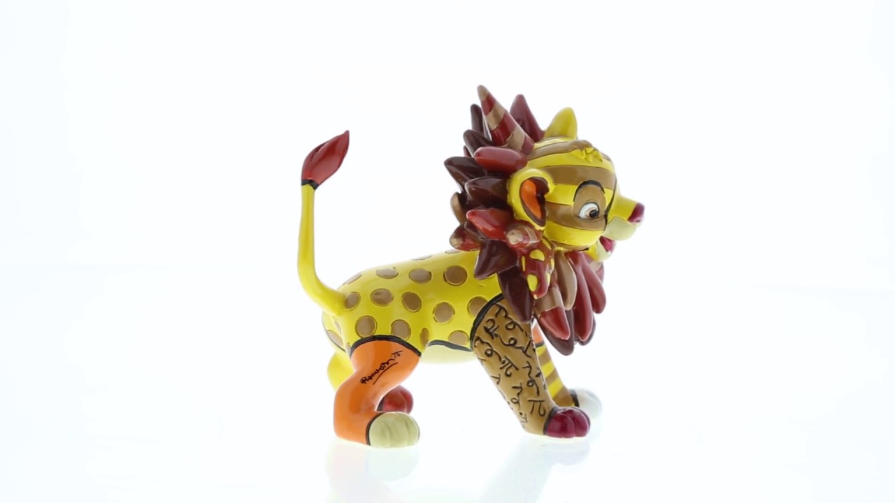 Disney By Romero Britto The Lion King Simba Resin Mini Figurine 7cm