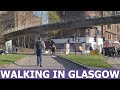 Walking From University Avenue To Charing Cross in Glasgow, Scotland | 4K, Binaural Audio