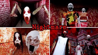 All DVloper Games In Nightmare Mode Full Gameplay - Slendrina Games, Granny All Chapters & The Twins screenshot 3