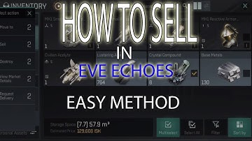 EVE ECHOES: HOW TO SELL ORES AND STUFF EASY QUICK GUIDE