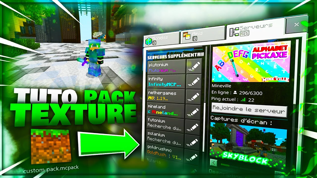 TUTO | comment creer un PACK de texture CUSTOM pour des SERVEURS mcpe