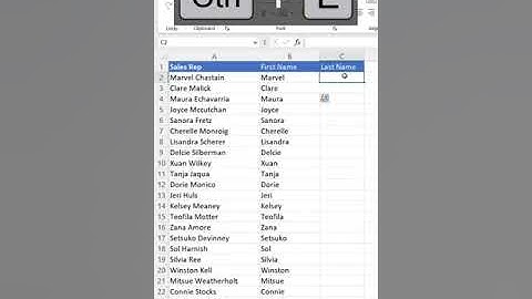 Split First Name and Last Name Without Formula in Excel #shorts