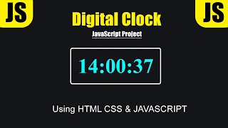 How To Create a Digital Clock in Html CSS & JS | JavaScript Project 2024|