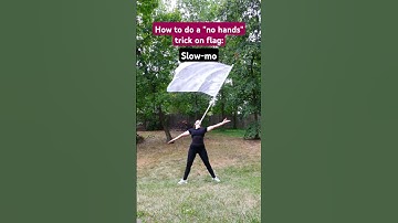 😯 How do a flag trick with NO HANDS! ⬆️ | #colorguard #marchingband #dci