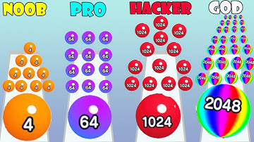 NOOB vs PRO vs HACKER vs GOD - Ball Run 2048