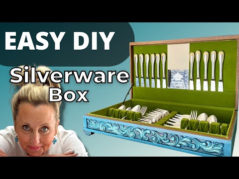 How to Paint a Silverware Box Repurposed DIY