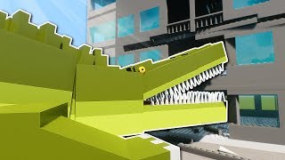 GIANT CROCODILE SURVIVAL!  Brick Rigs Multiplayer Gameplay  Tower Survival Challenge