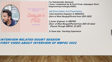 WBPSC Junior Engineer(JE) 2022  Interview Doubt Session | Interview Marks Etc. | Civil Engineering