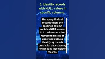 SQL query to Identify records with NULL values in specific columns || SQL interview questions #sql