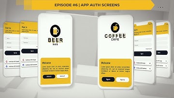 BEER BAR APP | CAFE APP - Ionic 5 UI - Ep 6 - Auth Screens | Welcome, Login & Signup Screens