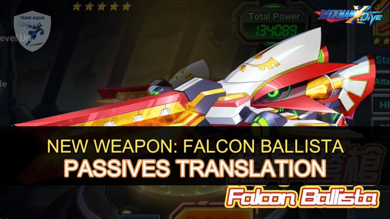 Rockman X DiVE Falcon Ballista Skill Passives English Translation