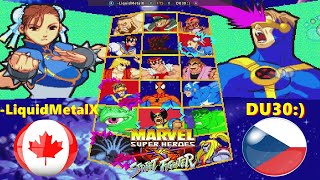 Marvel Super Heroes vs Street Fighter- -LiquidMetalX vs DU30:) FT5