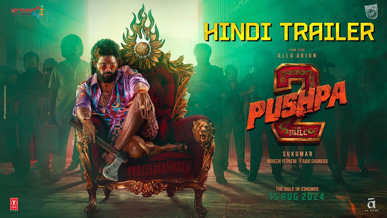 Pushpa 2   The Rule Hindi Teaser Trailer  Allu Arjun Rashmika Fahadh Faasil  DSP Sukumar