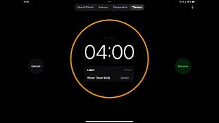 4 Minutes timer (240 seconds timer) Time value