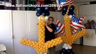 How to Make a Balloon Column- Nautical Theme - Step by Step 