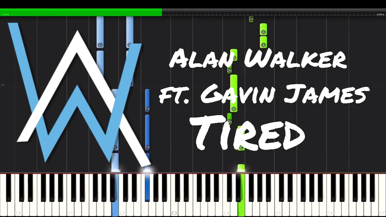 Alan Walker ft. Gavin James - Tired Piano Tutorial