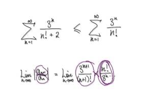 Video 2674 - Convergence test for series - 3^n/(n!+2) - Practice