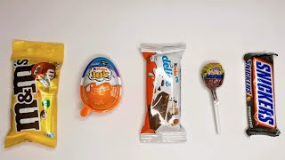 SATISFYING VIDEO | UNPACKING RAINBOW LOLIPOPS AND KINDER & SNIKERS & CHUPA CHUPS & M&M