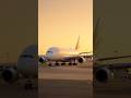Emirates a380 taxiing in golden sunset time #aviation #a380 #emirates #planespotting #sunset