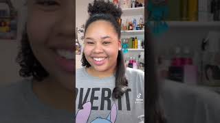 Curly to straight curly hair routine