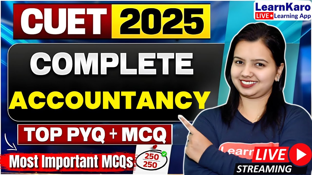 CUET 2025 Accountancy | Most Important Questions Miss मत करना🔥 #cuet ...