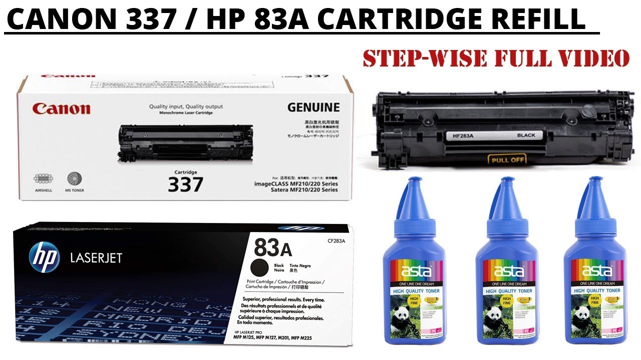 How to Refill Canon 337 Cartridge 2023 Canon printer toner refilling