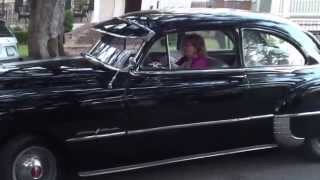 belinda driving 1950 pontiac