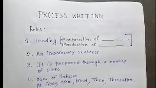 how to write a process
