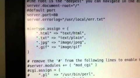 How to run a web server on your ipod or iphone