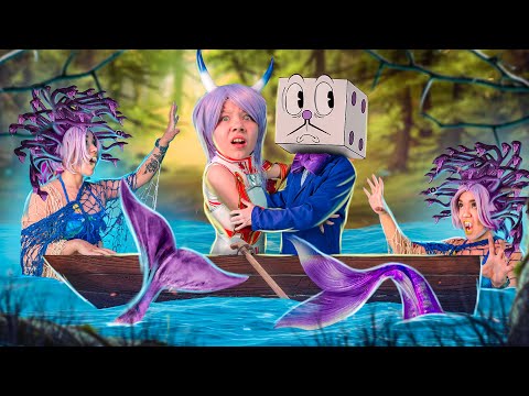 Emilie and the Evil Mermaids&#39; Ink Lake! How to return to the Demon Camp?!